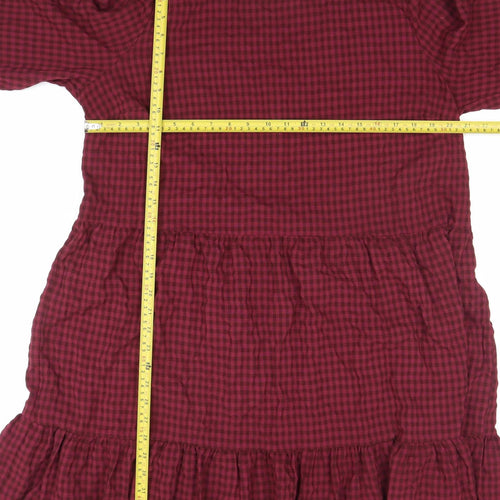 Friends Like These Women’s Red Check Long Sleeve A-Line Dress UK 18