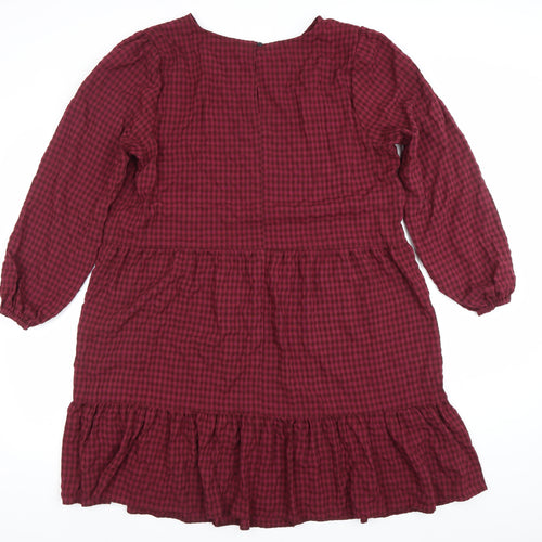 Friends Like These Women’s Red Check Long Sleeve A-Line Dress UK 18