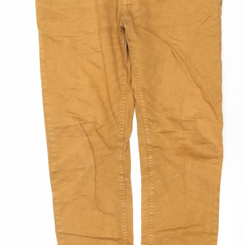 Denim Co Men's Brown Straight Jeans 37x32 Regular Fit Heavy Wash