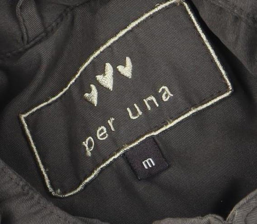 Per Una Womens Brown Fur Trim Hooded Parka Coat Size M