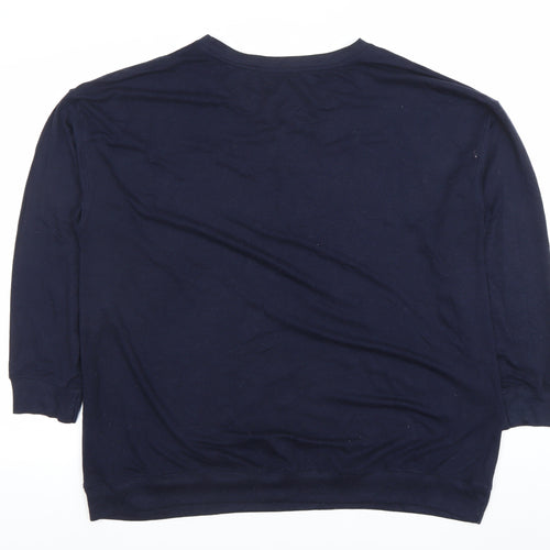 Dunnes Stores Womens Navy Chamonix France Pullover Sweatshirt Large