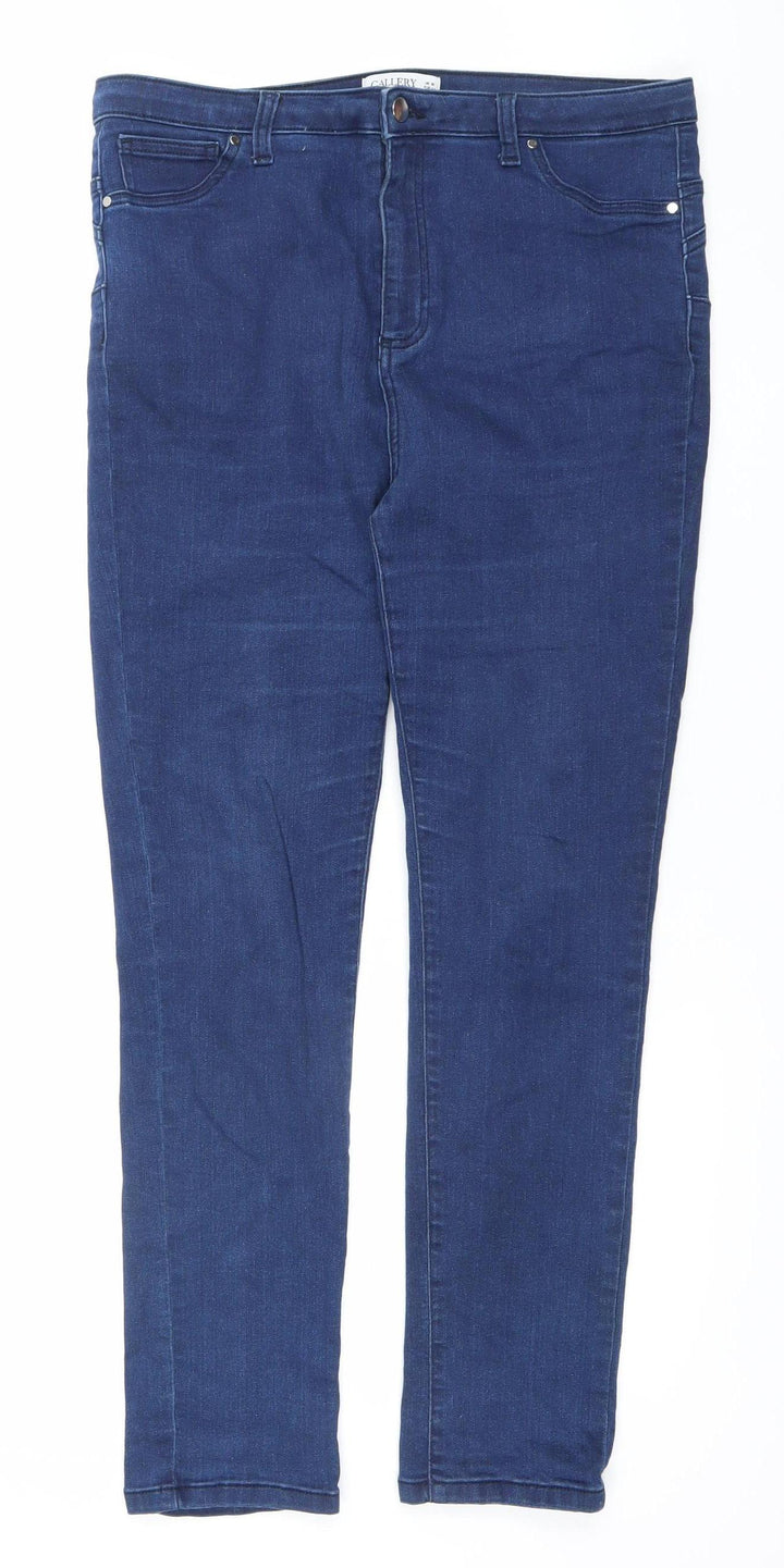 Gallery Women's Blue Skinny Jeans Size 16 Slim Fit Denim