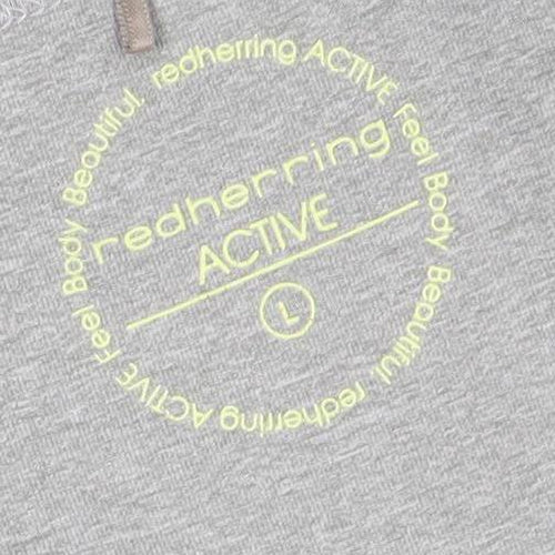 Red Herring Active Women’s Grey & Yellow Racerback Tank Top L