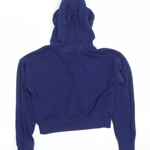 Nike Girls Blue XL Pullover Fleece Hoodie with Logo Print
