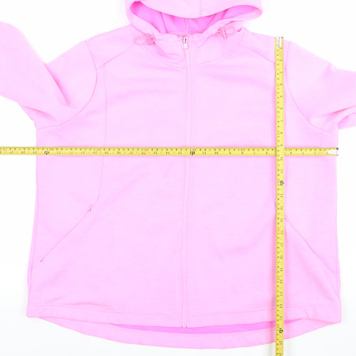 Dunnes Stores Women Bright Pink Full Zip Hoodie XL Polyester Blend