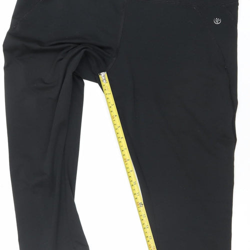 Dunnes Stores Women Black XL Cropped Performance Leggings