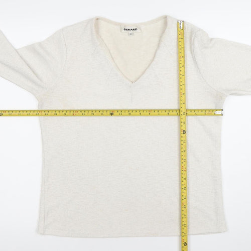 Gerard Women's Ivory V-Neck 3/4 Sleeve Stretch Top Size 16