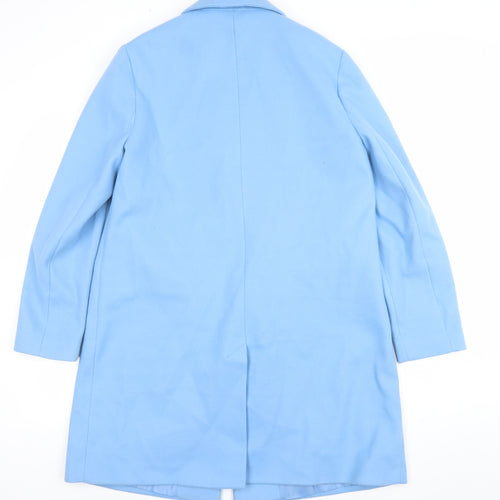 St. Bernard Women's Blue Polyester Mid-Length Overcoat Size 14