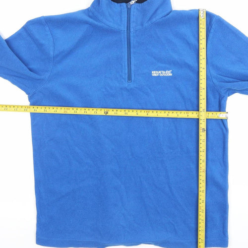 Regatta Men Blue Fleece Half Zip Pullover Sweatshirt Size M