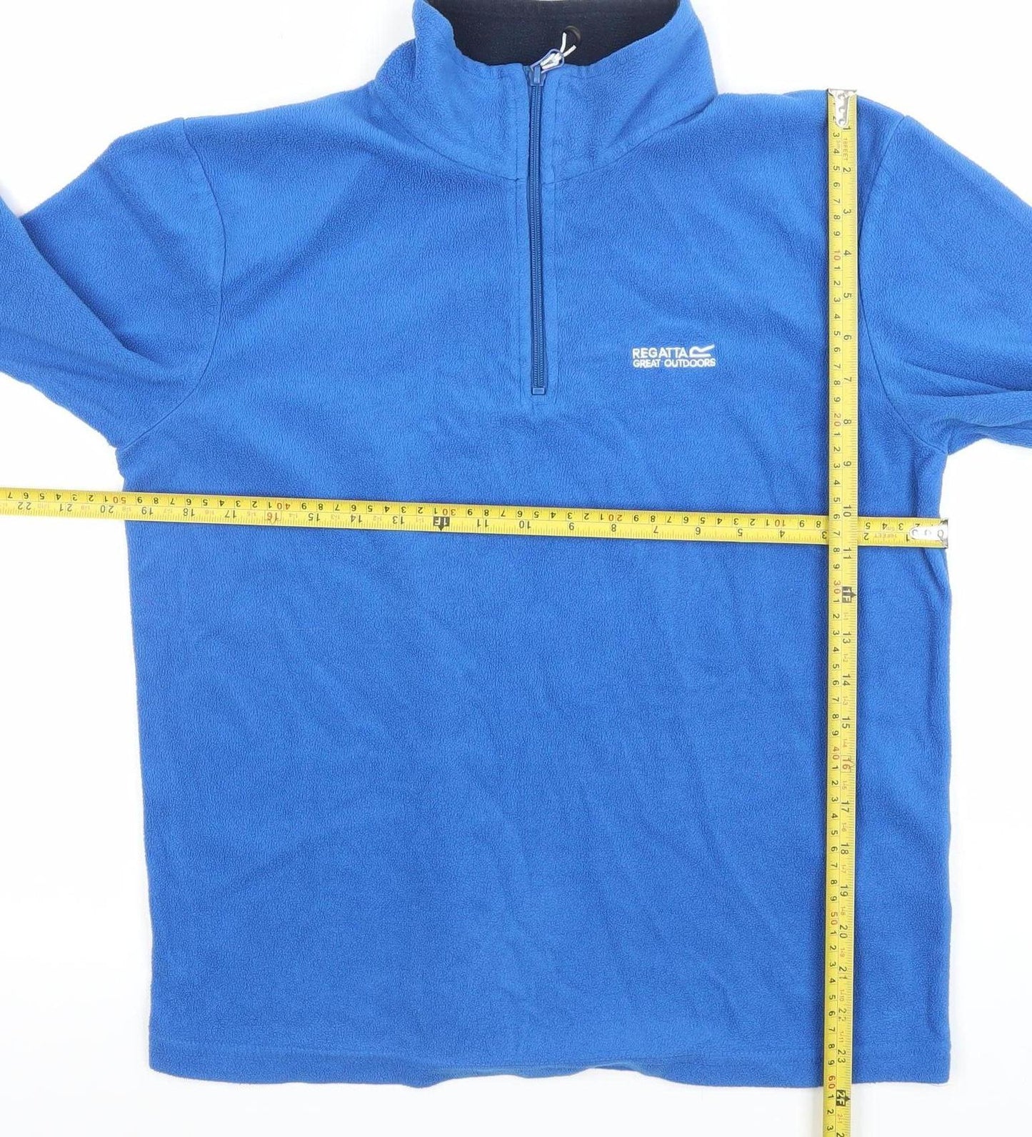 Regatta Men Blue Fleece Half Zip Pullover Sweatshirt Size M