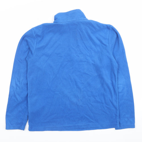 Regatta Men Blue Fleece Half Zip Pullover Sweatshirt Size M
