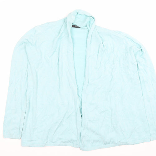 Dunnes Women Blue Lightweight Long Sleeve Open Cardigan Size 12