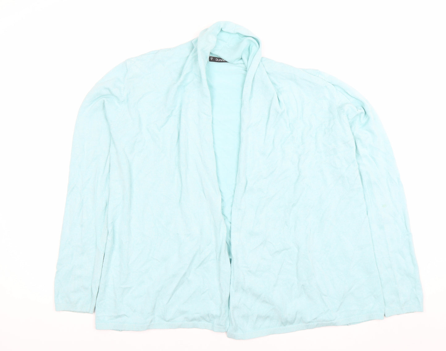 Dunnes Women Blue Lightweight Long Sleeve Open Cardigan Size 12
