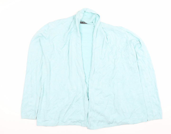 Dunnes Women Blue Lightweight Long Sleeve Open Cardigan Size 12