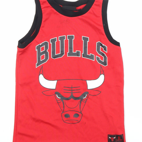 NBA Boys Red 9-10 Years Chicago Bulls Tank Jersey Top