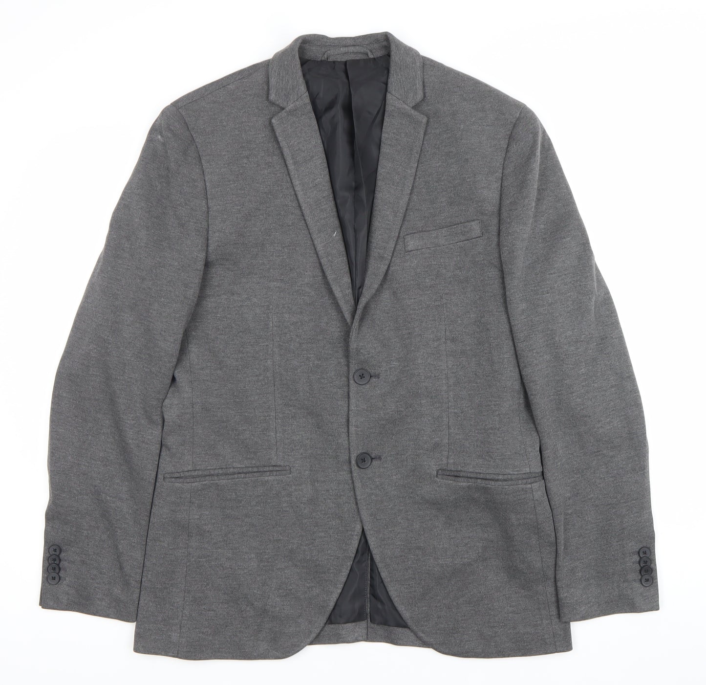 Jack & Jones Men's Grey Slim Fit Jersey Blazer Size 50