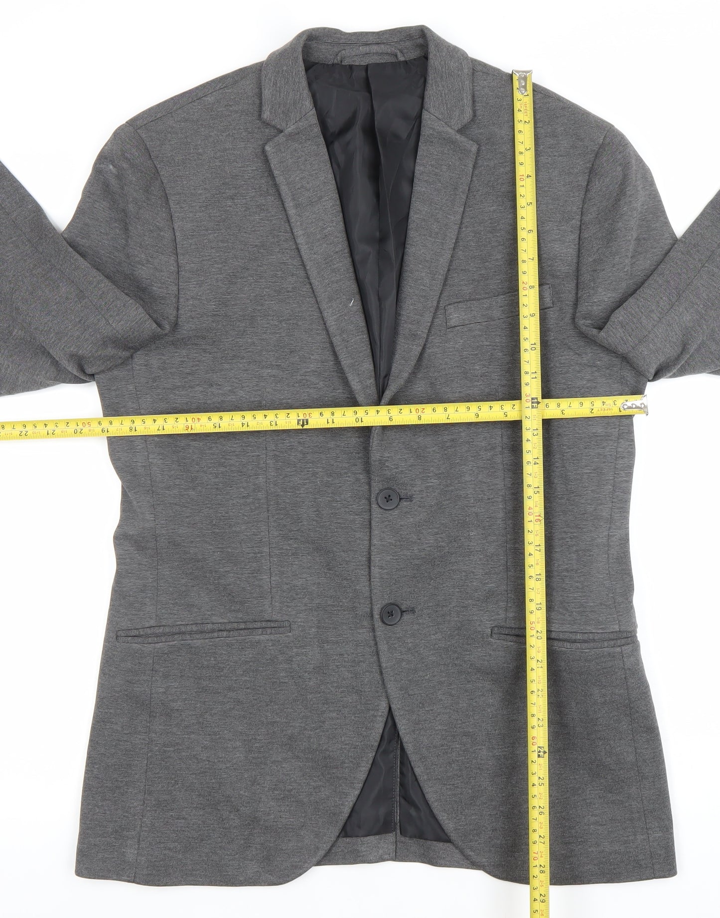 Jack & Jones Men's Grey Slim Fit Jersey Blazer Size 50