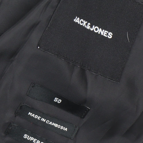 Jack & Jones Men's Grey Slim Fit Jersey Blazer Size 50