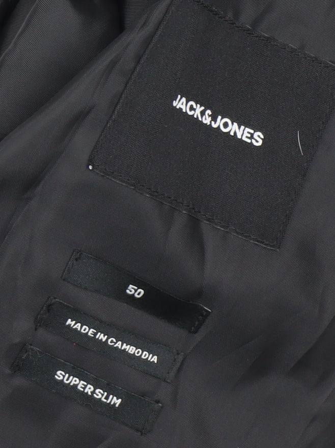 Jack & Jones Men's Grey Slim Fit Jersey Blazer Size 50