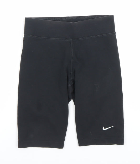 Nike Women's Black XS Biker Activewear Shorts Stretch Cotton