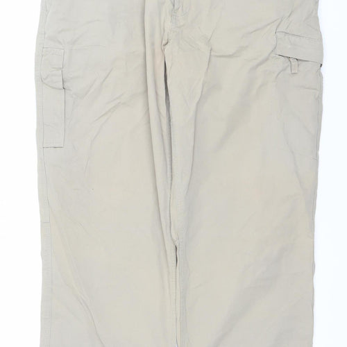 Marks and Spencer Men’s Beige Cargo Trousers 36W 31L Cotton Pockets