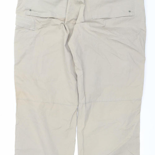 Marks and Spencer Men’s Beige Cargo Trousers 36W 31L Cotton Pockets