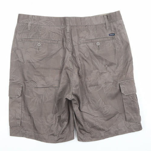 Maine New England Men's Brown Floral Cargo Shorts Size 36