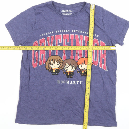 Harry Potter Girls Blue Gryffindor Graphic T-Shirt Size 146