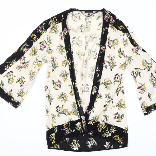 Warehouse Women’s Multicoloured Floral Kimono Blouse UK 12