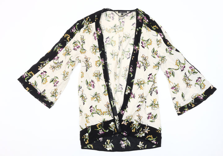 Warehouse Women’s Multicoloured Floral Kimono Blouse UK 12