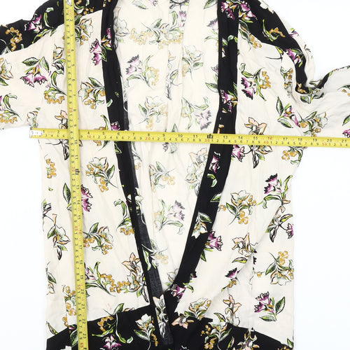 Warehouse Women’s Multicoloured Floral Kimono Blouse UK 12