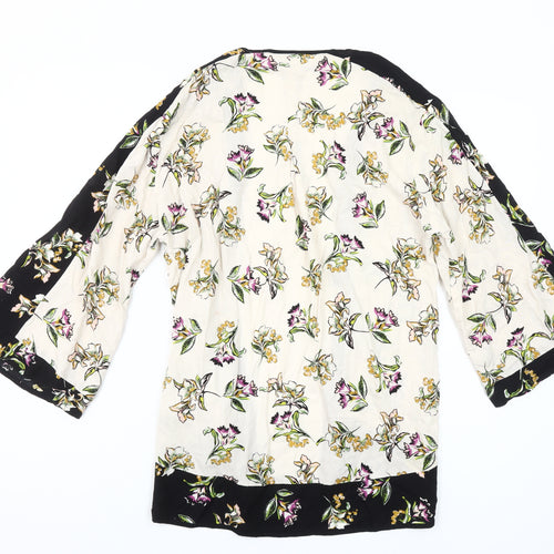 Warehouse Women’s Multicoloured Floral Kimono Blouse UK 12