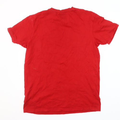 McKenzie Men's Red Graphic Sports T-Shirt Medium 100% Cotton