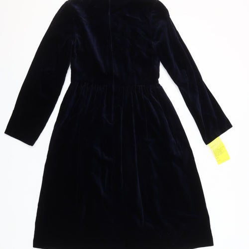 Peter Day Women's Blue Velvet A-Line Knee Length Dress Size 6