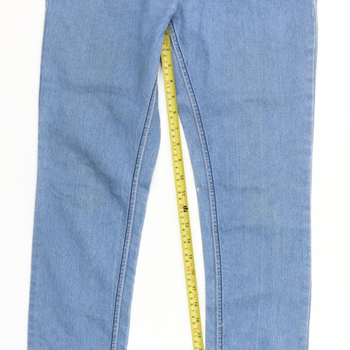 Blue Mid Waist Slim Fit Women’s Jeans Cotton Blend Size 30