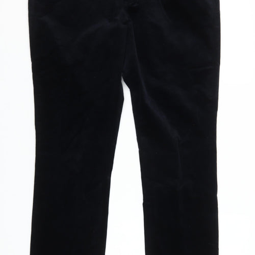 Brook Taverner Men's Black 24W Cotton Blend Corduroy Trousers