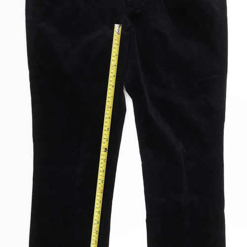 Brook Taverner Men's Black 24W Cotton Blend Corduroy Trousers