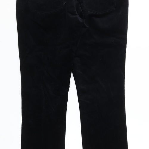 Brook Taverner Men's Black 24W Cotton Blend Corduroy Trousers