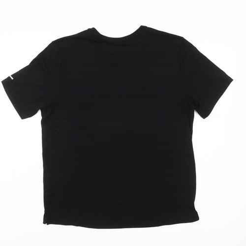Nike Womens Black Dri-FIT Running T-Shirt M Moisture Wicking Top