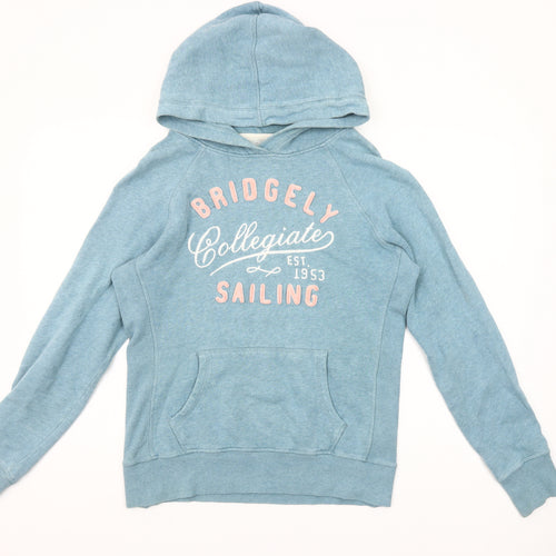 H&M L.O.G.G Women Blue Collegiate Sailing Pullover Hoodie Size M
