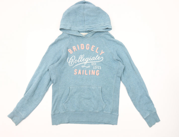 H&M L.O.G.G Women Blue Collegiate Sailing Pullover Hoodie Size M