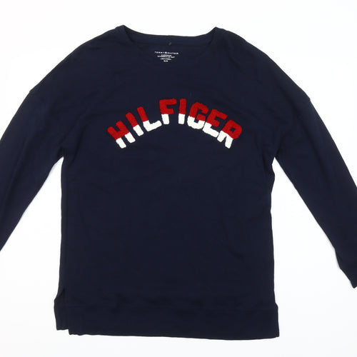 Tommy Hilfiger Men's Blue Cotton Long Sleeve Pyjama Top M