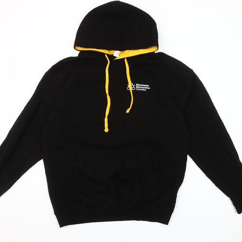 Just Hoods by AWDis Black Yellow L Pullover Hoodie Manchester Metropolitan University Women’s Sweatshirt