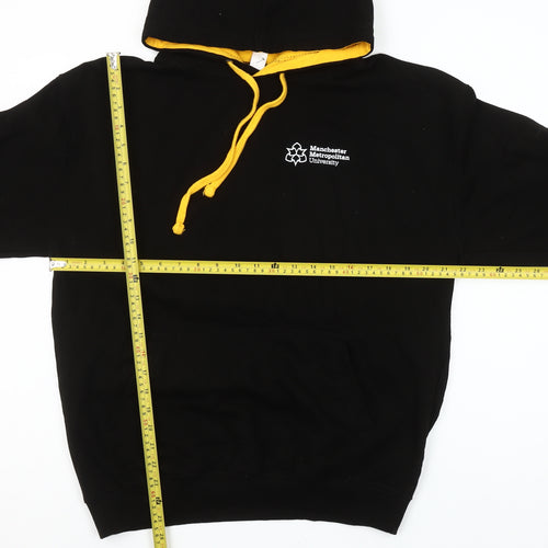 Just Hoods by AWDis Black Yellow L Pullover Hoodie Manchester Metropolitan University Women’s Sweatshirt