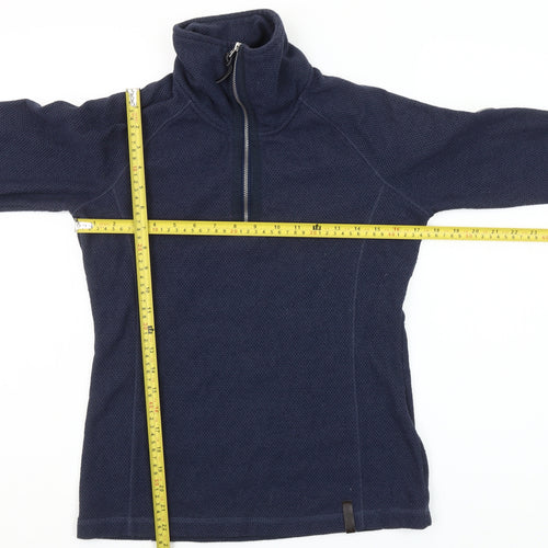 Craghoppers Women's Navy Blue Fleece Pullover Sweatshirt UK 8 1/2 Zip
