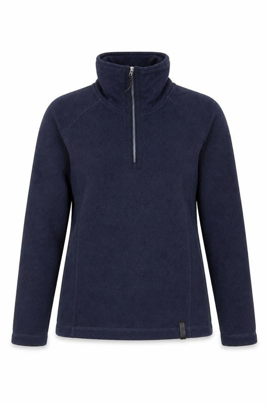 Front view of Craghoppers Women's Navy Blue Fleece Pullover Sweatshirt UK 8 1/2 Zip