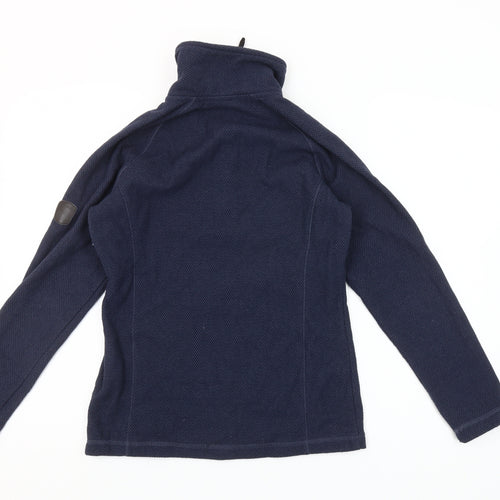 Craghoppers Women's Navy Blue Fleece Pullover Sweatshirt UK 8 1/2 Zip