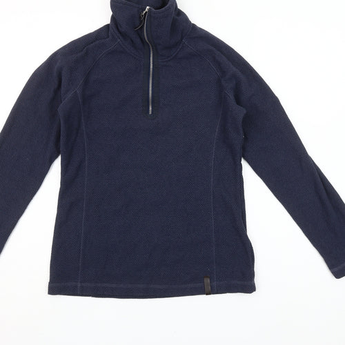 Craghoppers Women's Navy Blue Fleece Pullover Sweatshirt UK 8 1/2 Zip