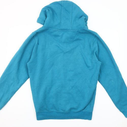 Cotton Ridge Mens Blue Full Zip Hoodie Size M Regular Fit