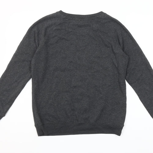 OVS Women's Charcoal Skull Graphic Pullover Sweatshirt Size M